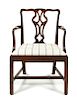 * A Chippendale Style Mahogany Armchair Height 36 inches.