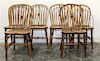 A Set of Six Windsor Chairs Height 35 3/4 inches.