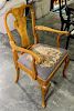 A Set of Eight Queen Anne Dining Chairs Height 39 1/2 inches.