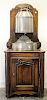 * A Wash Stand with Pewter Lavabo and Basin Height 64 1/2 x width 27 x depth 18 1/4 inches.