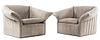 Italian, SECOND HALF 20TH CENTURY, a pair of faux suede lounge chairs