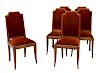 (6) FRENCH ART DECO DINING CHAIRS C. 1930