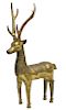 VINTAGE CHINESE BRASS STANDING FIGURE OF A DEER