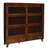 LAWYERS DOUBLE WIDE OAK STACKING BOOKCASE