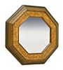 OCTAGONAL PAINTED WOOD FRAME WALL MIRROR