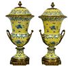 Pair of French Porcelain Urns.