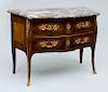 LOUIS XV ORMOLU-MOUNTED ROSEWOOD, KINGWOOD AND TULIPWOOD PARQUETRY COMMODE