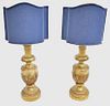 (2)ITALIAN GILTWOOD TABLE LAMPS WITH SHADE
