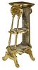 LOUIS XV STYLE GILT & PAINTED THREE-TIER STAND