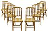 (8) GROUP OF GOLD UPHOLSTERED FOLDING CHAIRS