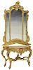 MONUMENTAL LOUIS XV STYLE CONSOLE TABLE & MIRROR