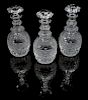 (3) ST. LOUIS CRYSTAL "TRIANON" DECANTERS
