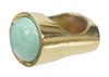 MODERNIST 18KT YELLOW GOLD & TURQUOISE RING