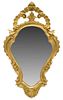 LOUIS XV STYLE GILTWOOD HANGING WALL MIRROR