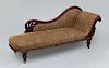 VICTORIAN CARVED MAHOGANY CHAISE LONGUE