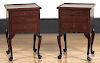 Pair of bench made walnut end tables by S. Yezersk