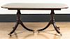 Council mahogany double pedestal dining table, 30"