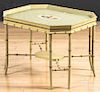 Maitland Smith painted coffee table, 20" h., 28 1/