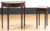 Hekman inlaid mahogany console table, together wit