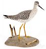 Carved and painted Greater Yellowlegs shorebird by