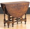 William and Mary maple and butternut gateleg table