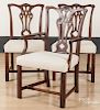 Set of six Chippendale style mahogany dining chair