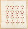 Pieced basket quilt, 19th c., with bar reverse, 86