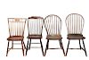 ASSEMBLED (SET OF 4) WINDSOR SIDE CHAIRS
