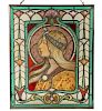 ART NOUVEAU STAINED GLASS PANEL