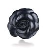 Chanel Black Patent Leather Flower Pin