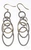 Two pairs of David Yurman earrings, to include a pair of sterling silver drop earrings, each with an