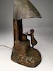 C. Kauba bronze table lamp.