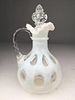 Vintage Fenton glass bottle with stopper and applied handle.<BR>Height 7 inches.