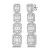 A Lady's 18 Karat Diamond Earrings
