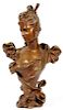 CORDRAY PARKER BRONZE BUST OF A WOMAN LATE 20TH C