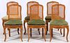 COUNTRY FRENCH DESIGN PINE DINING SIDE CHAIRS C1950