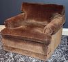 BAKER FURNITURE CO. UPHOLSTERED ARM CHAIR