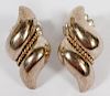 TIFFANY & CO. STERLING SILVER AND GOLD EARRINGS