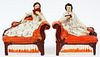 STAFFORDSHIRE FIGURAL GROUPS 19TH C. PAIR
