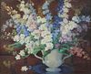 BAYLOR, Edna Ellis. Oil on Canvas Floral Still