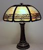 UNSIGNED. Handel Style Arts and Crafts Table Lamp.