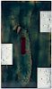 Richard A. Carlson (Pennsylvania 20th/21st c.), acrylic on board titled Nebula, signed verso, 36''