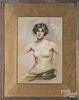 Henry Davenport (American b. 1882), pastel female nude, signed lower right, 14'' x 9 1/2''.