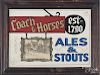 Tavern sign for the Coach & Horses, 12'' x 17''.