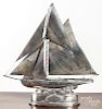 Silver plated yachting trophy, 26 1/2'' h.