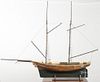 Painted ship model of the Marie Bx., early 20th c., 53'' h., 64'' w.