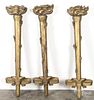 Four giltwood wall mounts, early 20th c., probably from a Lodge, 62'' h.