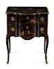 A Louis XV Style Painted Commode Height 29 1/2 x width 23 7/8 x depth 17 5/8 inches.