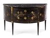 A Louis XVI Style Gilt Bronze Mounted Painted Commode Height 35 1/2 x width 57 1/2 x depth 24 1/4 inches.