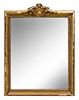A Louis XVI Style Giltwood Mirror Height 28 x width 22 inches.